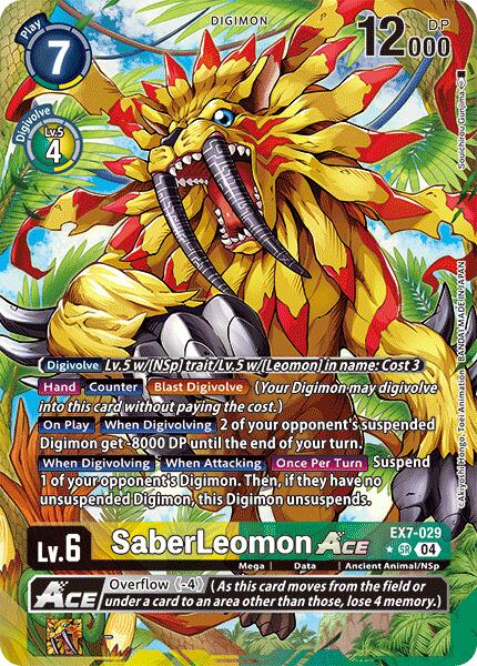 SaberLeomon ACE [EX7-029] (Alternate Art) [Digimon LIBERATOR] | Devastation Store