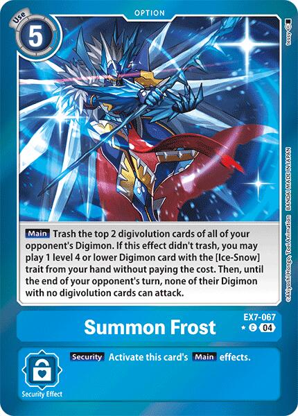 Summon Frost [EX7-067] (Foil) [Digimon LIBERATOR] | Devastation Store