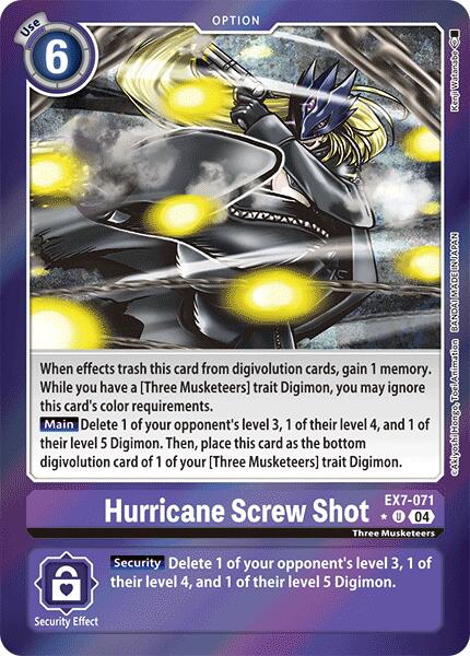 Hurricane Screw Shot [EX7-071] (Foil) [Digimon LIBERATOR] | Devastation Store