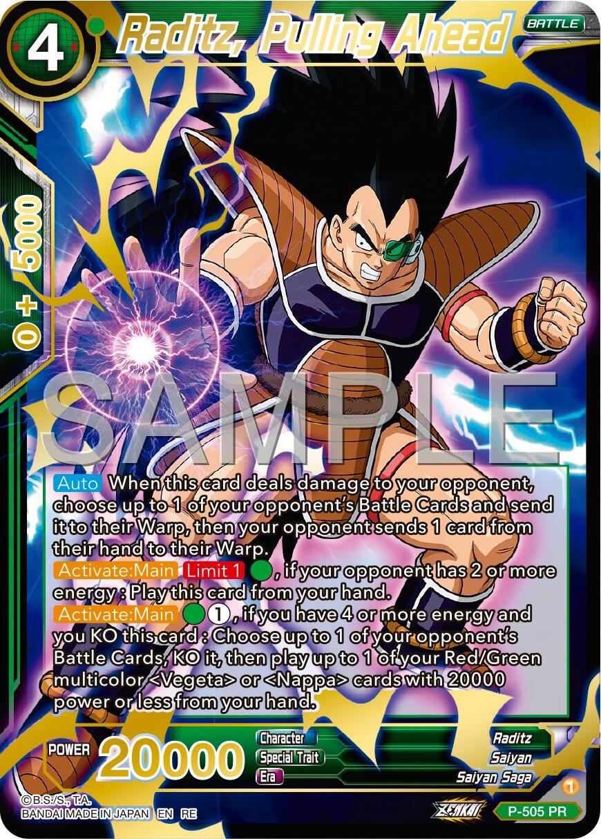 Raditz, Pulling Ahead (Reprint) (P-505) [Premium 7th Anniversary Box 2024] | Devastation Store