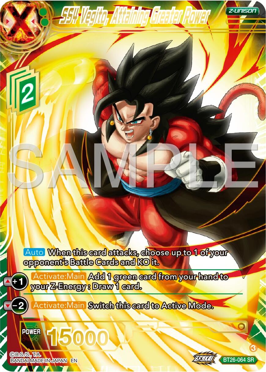 SS4 Vegito, Attaining Greater Power (BT26-064) [Ultimate Advent] | Devastation Store