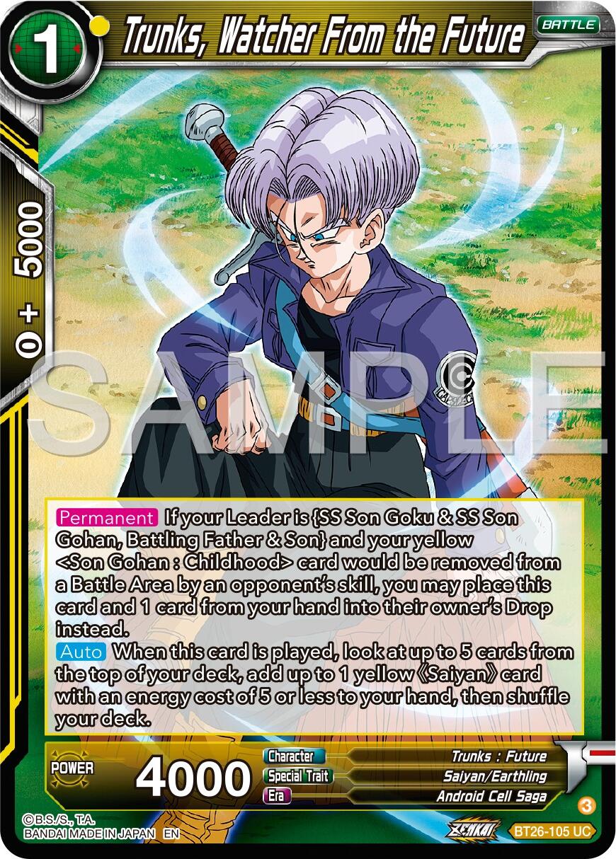 Trunks, Watcher From the Future (BT26-105) [Ultimate Advent] | Devastation Store