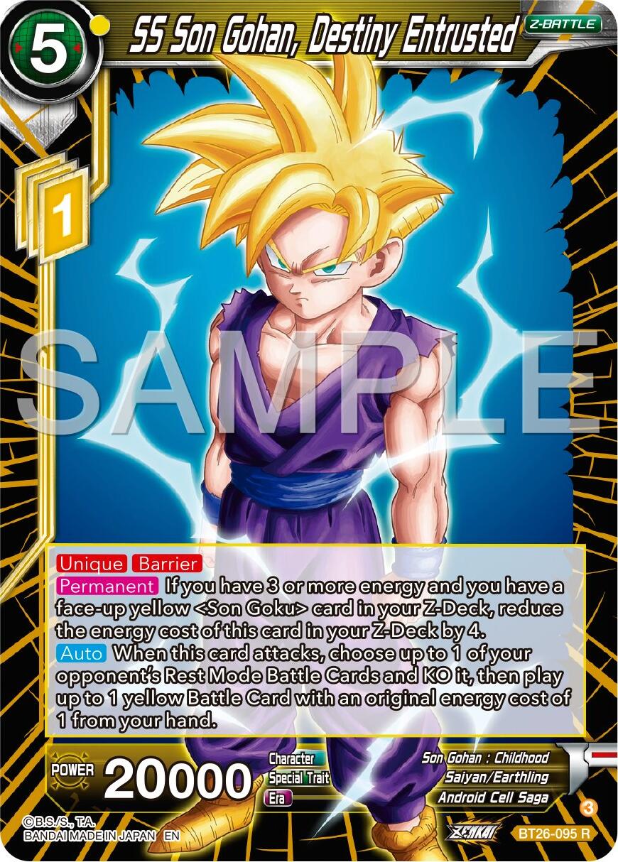 SS Son Gohan, Destiny Entrusted (BT26-095) [Ultimate Advent] | Devastation Store