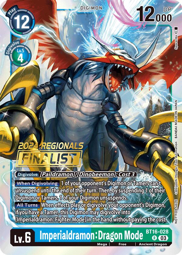 Imperialdramon: Dragon Mode [BT16-028] (2024 Regionals Finalist) [Beginning Observer] | Devastation Store