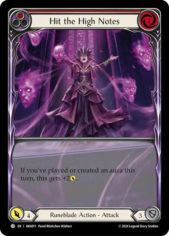 Hit the High Notes (Red) [ARA011] (Rosetta Aurora Blitz Deck) | Devastation Store