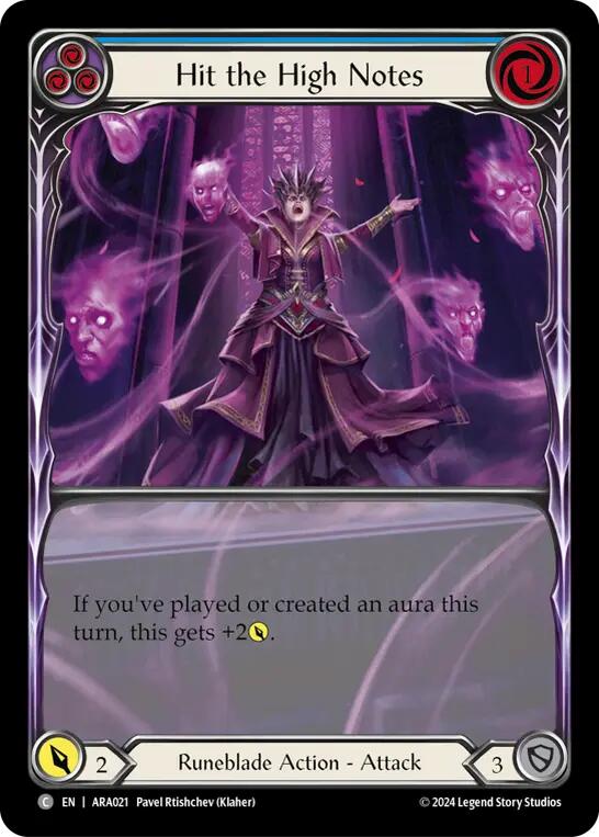 Hit the High Notes (Blue) [ARA021] (Rosetta Aurora Blitz Deck) | Devastation Store