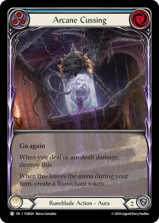Arcane Cussing (Blue) [FLR024] (Rosetta Florian Blitz Deck) | Devastation Store
