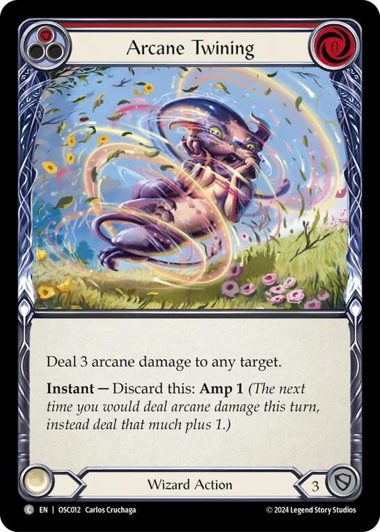 Arcane Twining (Red) [OSC012] (Rosetta Oscilio Blitz Deck) | Devastation Store