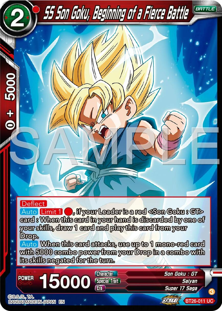 SS Son Goku, Beginning of a Fierce Battle (BT26-011) [Ultimate Advent] | Devastation Store