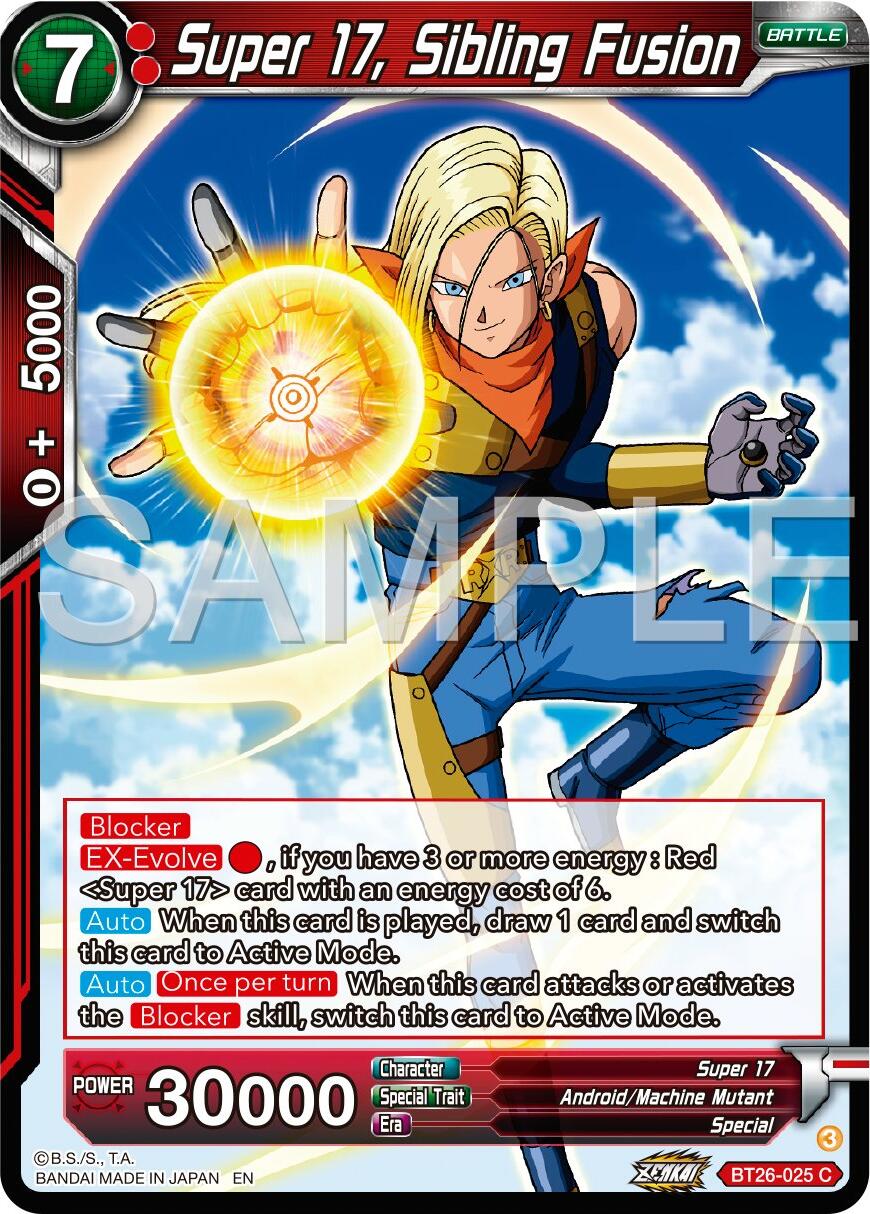 Super 17, Sibling Fusion (BT26-025) [Ultimate Advent] | Devastation Store