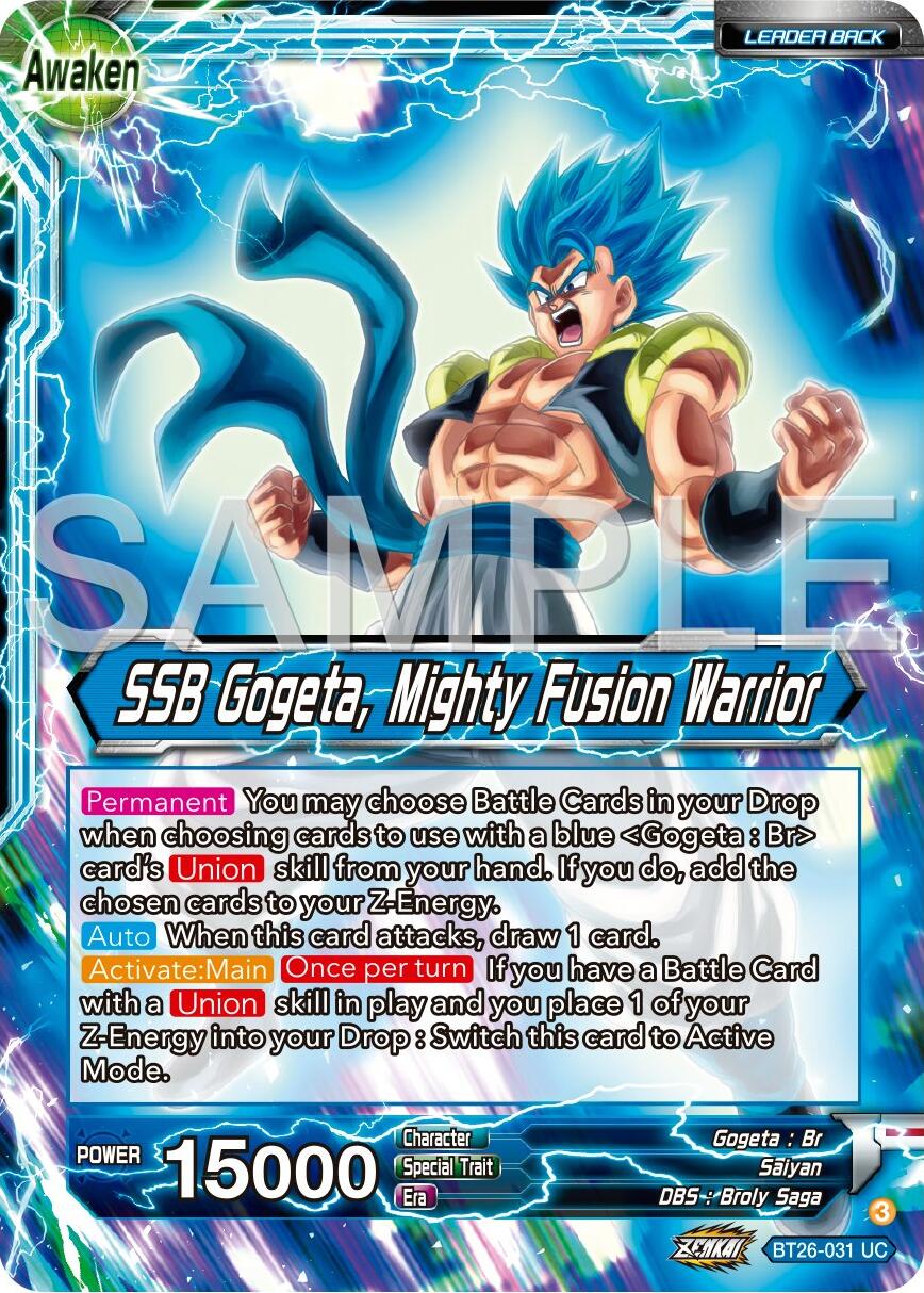 Gogeta // SSB Gogeta, Mighty Fusion Warrior (BT26-031) [Ultimate Advent] | Devastation Store