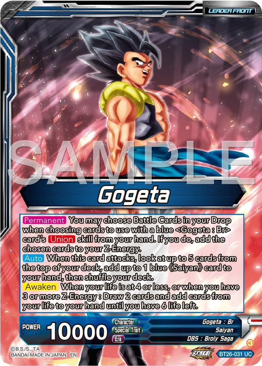 Gogeta // SSB Gogeta, Mighty Fusion Warrior (BT26-031) [Ultimate Advent] | Devastation Store