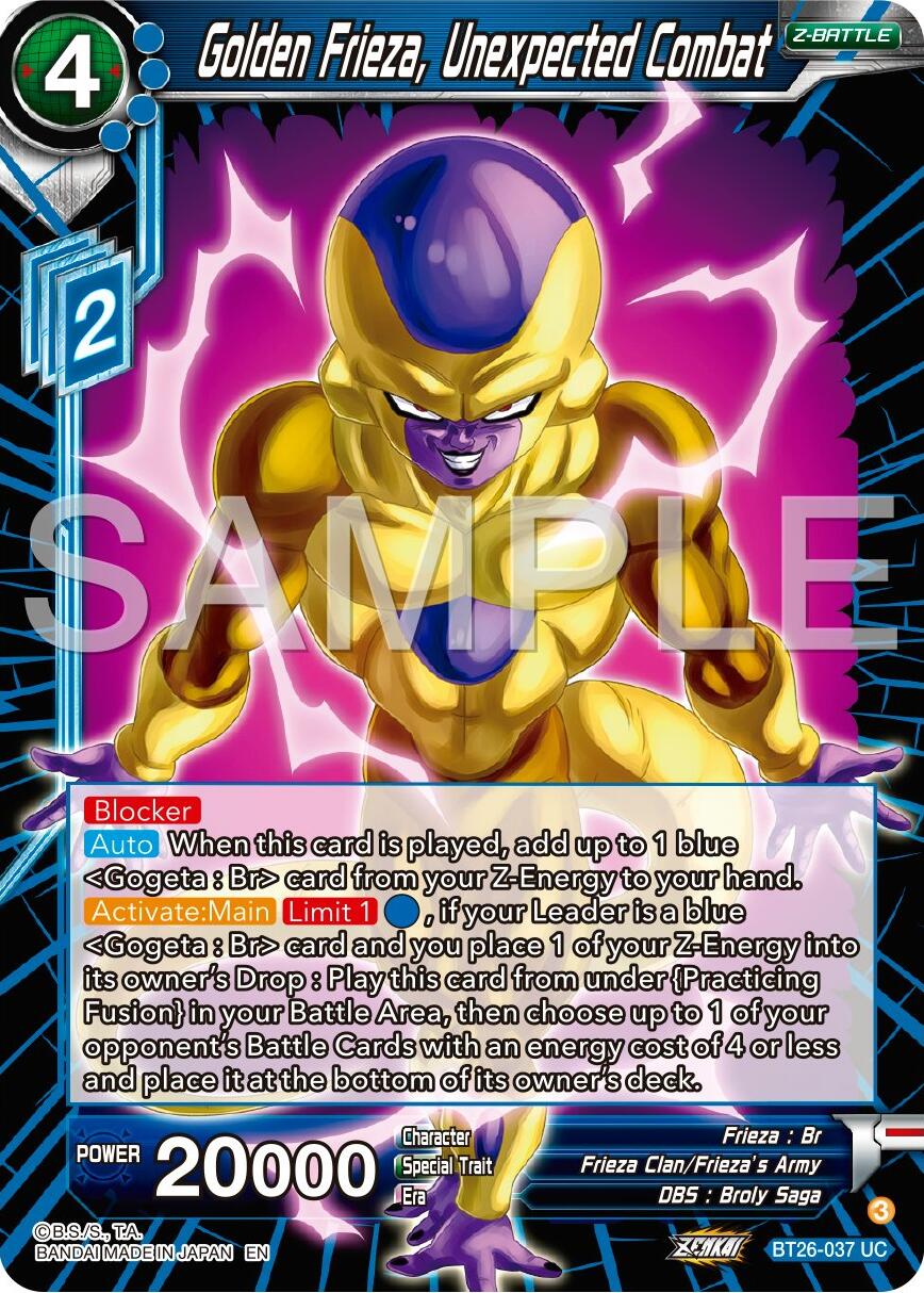 Golden Frieza, Unexpected Combat (BT26-037) [Ultimate Advent] | Devastation Store