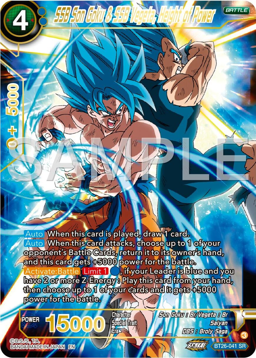 SSB Son Goku & SSB Vegeta, Height of Power (BT26-041) [Ultimate Advent] | Devastation Store