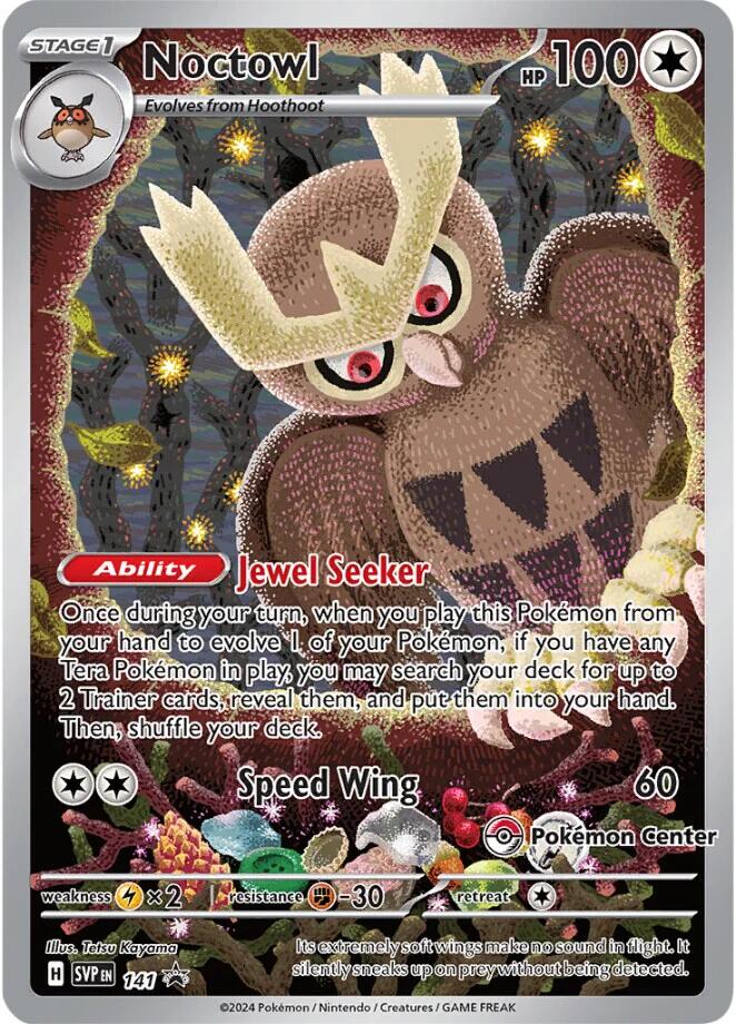 Noctowl (141) (Pokemon Center Exclusive) [Scarlet & Violet: Black Star Promos] | Devastation Store