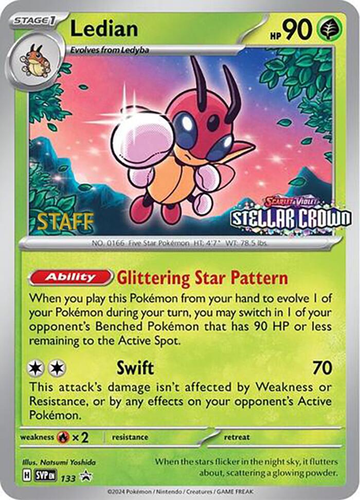 Ledian (133) (Staff Promo) [Scarlet & Violet: Black Star Promos] | Devastation Store