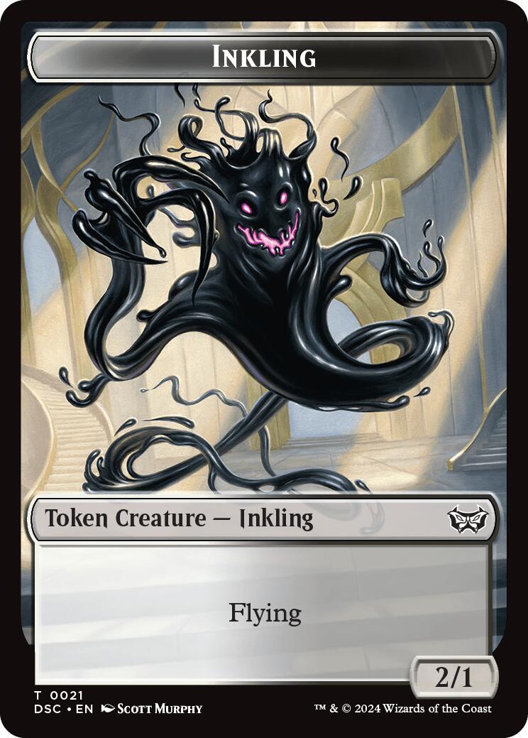 Inkling // Scarecrow Double-Sided Token [Duskmourn: House of Horror Commander Tokens] | Devastation Store