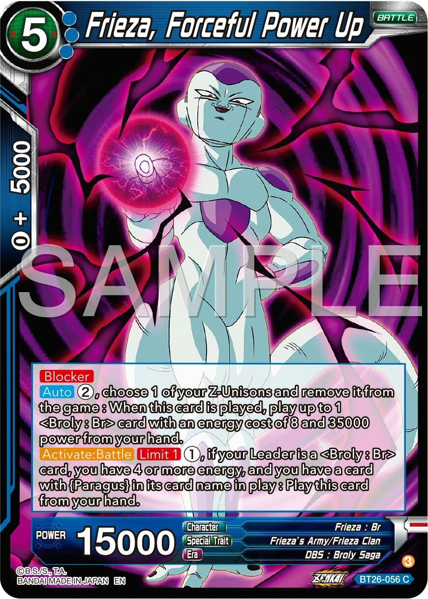 Frieza, Forceful Power Up (BT26-056) [Ultimate Advent] | Devastation Store