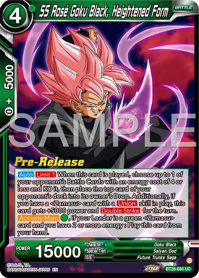 SS Rose Goku Black, Heightened Form (BT26-080) [Ultimate Advent Prerelease Promos] | Devastation Store