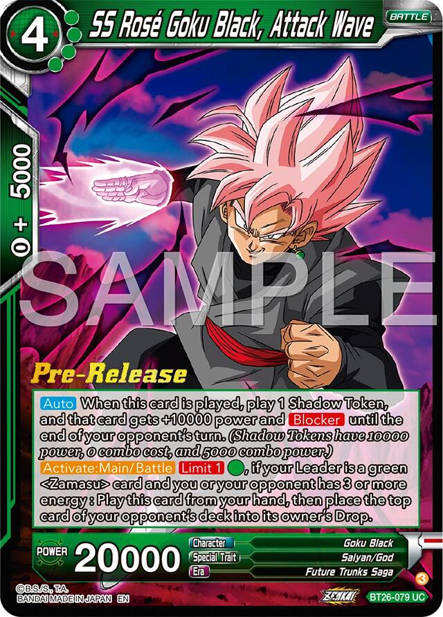 SS Rose Goku Black, Attack Wave (BT26-079) [Ultimate Advent Prerelease Promos] | Devastation Store