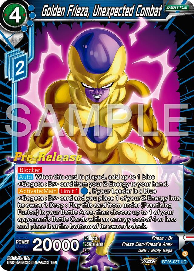 Golden Frieza, Unexpected Combat (BT26-037) [Ultimate Advent Prerelease Promos] | Devastation Store