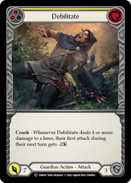 Debilitate (Yellow) [1HB014] (History Pack 1 Bravo Blitz Deck) | Devastation Store