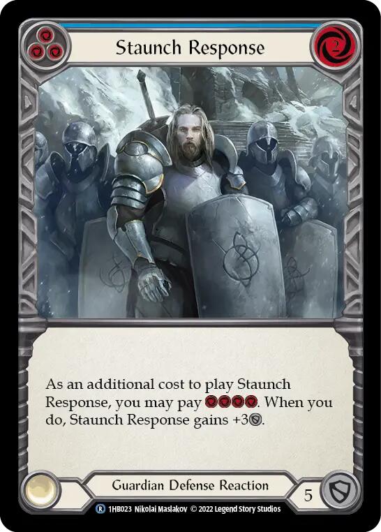 Staunch Response (Blue) [1HB023] (History Pack 1 Bravo Blitz Deck) | Devastation Store