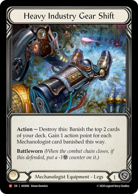 Heavy Industry Gear Shift [AIO006] (Armory Deck: Dash)  Rainbow Foil | Devastation Store