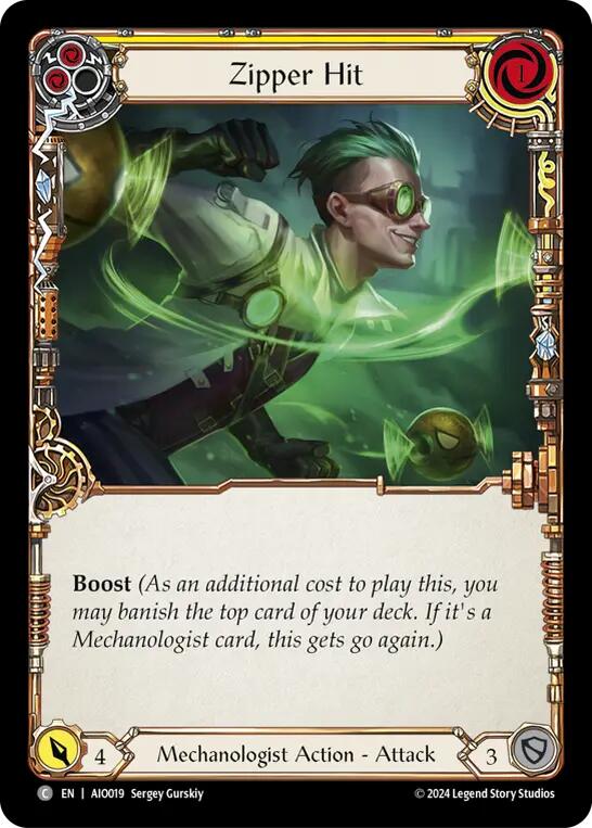 Zipper Hit (Yellow) [AIO019] (Armory Deck: Dash) | Devastation Store