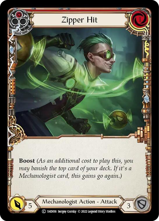 Zipper Hit (Red) [1HD016] (History Pack 1 Dash Blitz Deck) | Devastation Store