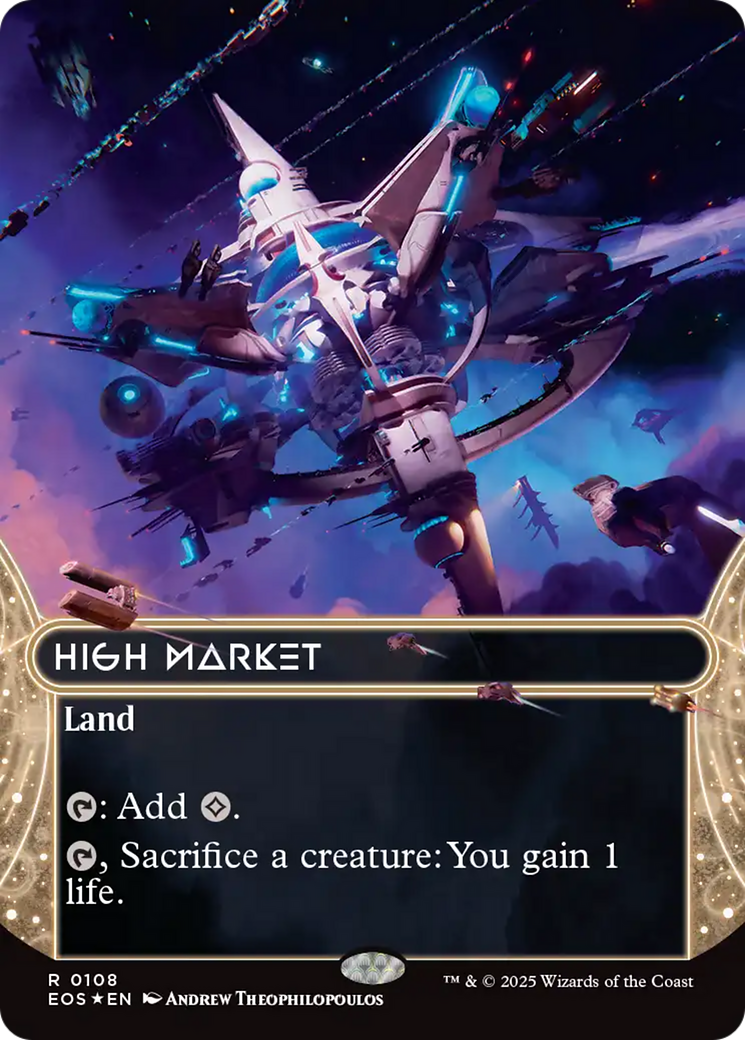 High Market (0108) (Borderless) (Galaxy Foil) [Edge of Eternities: Stellar Sights] | Devastation Store