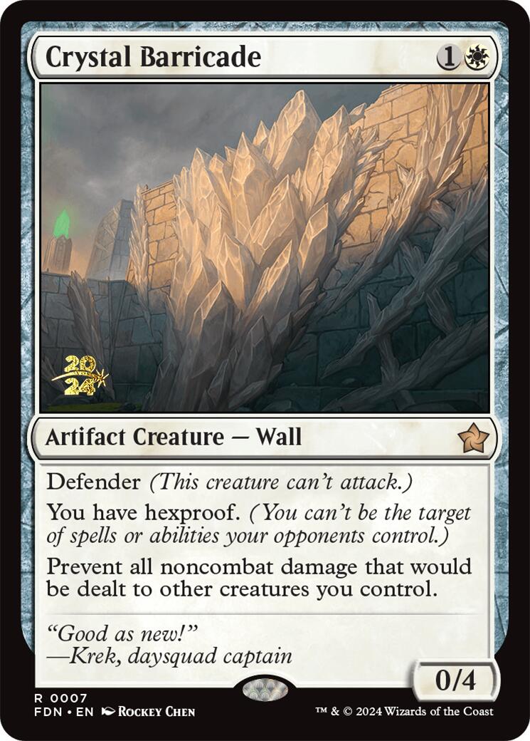 Crystal Barricade [Foundations Prerelease Promos] | Devastation Store