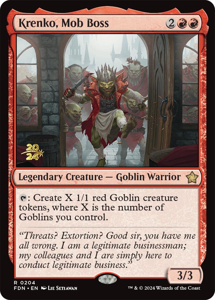 Krenko, Mob Boss [Foundations Prerelease Promos] | Devastation Store