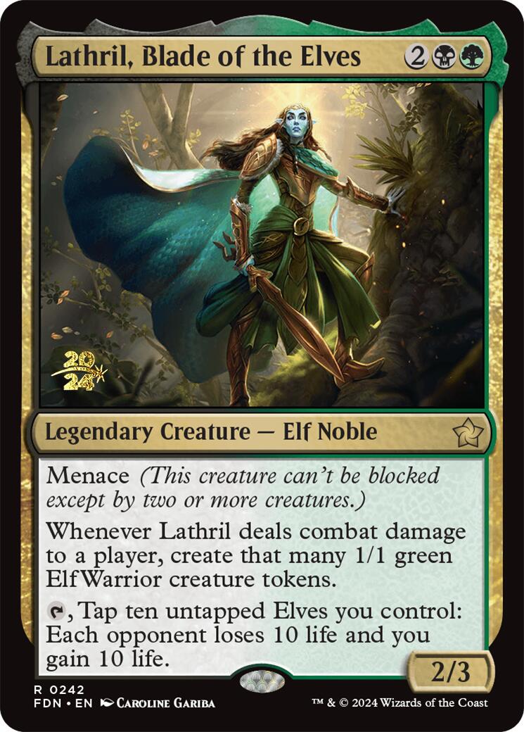 Lathril, Blade of the Elves [Foundations Prerelease Promos] | Devastation Store