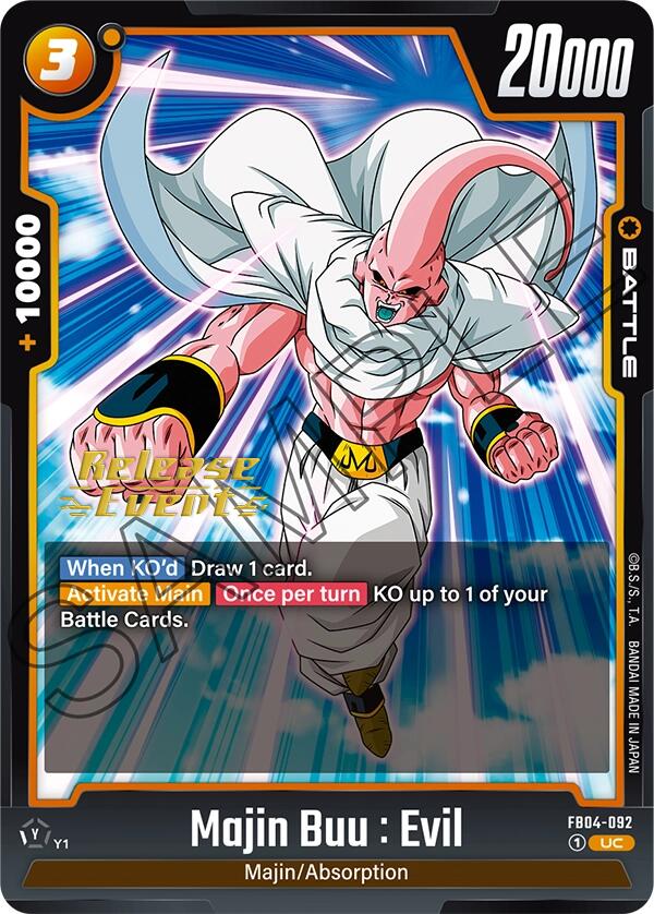 Majin Buu : Evil (FB04-092) [Ultra Limit Release Event Cards] | Devastation Store