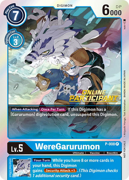 WereGarurumon [P-008] (Online Regional - Participant) [Promotional Cards] | Devastation Store
