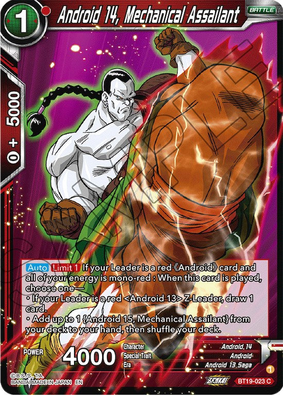 Android 14, Mechanical Assailant (BT19-023) [Fighter's Ambition] | Devastation Store