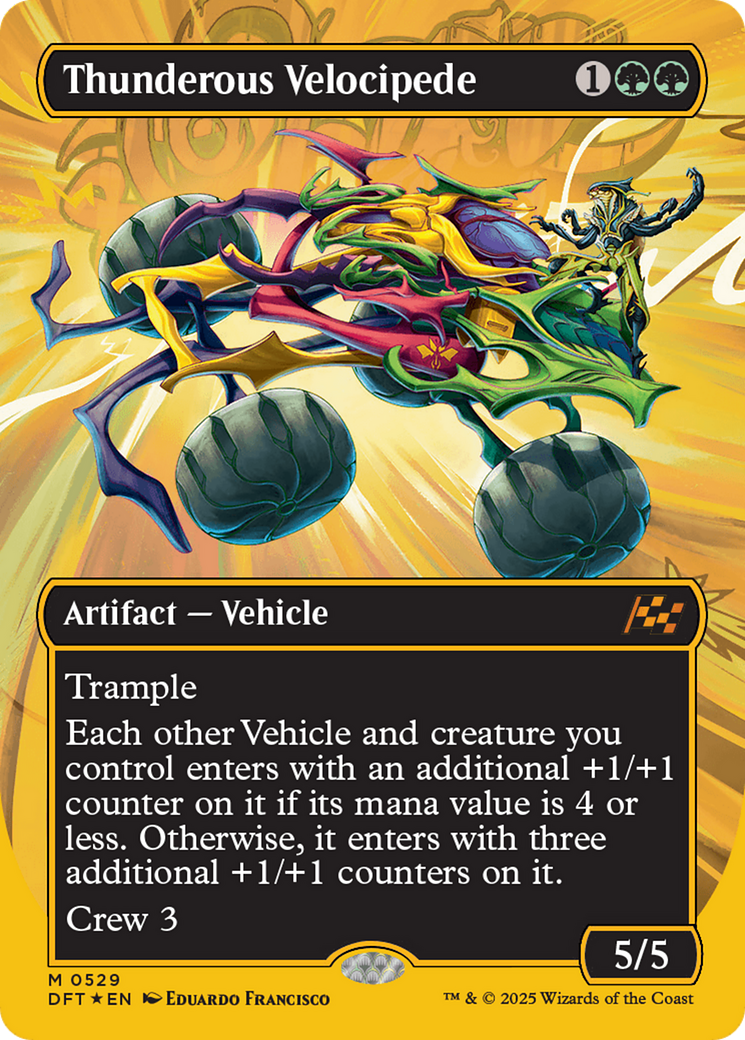 Thunderous Velocipede (Borderless) (First-Place Foil) [Aetherdrift] | Devastation Store