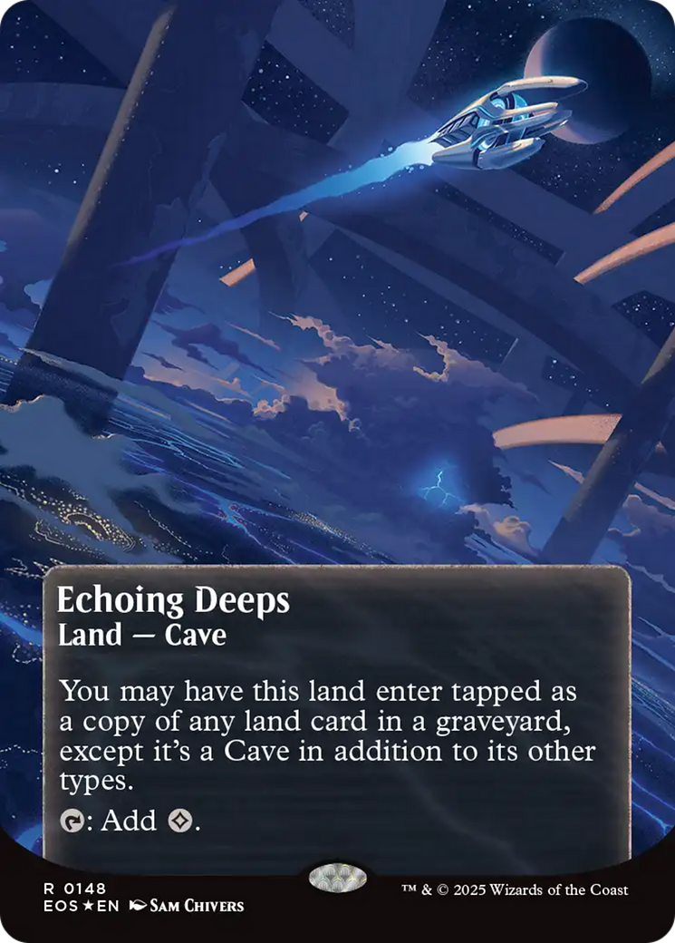 Echoing Deeps (0148) (Borderless) (Galaxy Foil) [Edge of Eternities: Stellar Sights] | Devastation Store