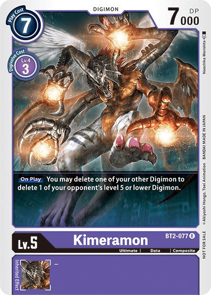 Kimeramon [BT2-077] (Battle of Omni Pre-Release) [Release Special Booster Promos] | Devastation Store