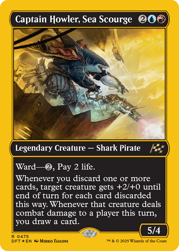 Captain Howler, Sea Scourge (First-Place Foil) [Aetherdrift] | Devastation Store