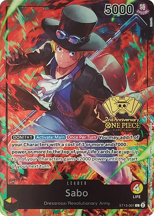 Sabo (2nd Anniversary Tournament) [One Piece Promotion Cards] | Devastation Store