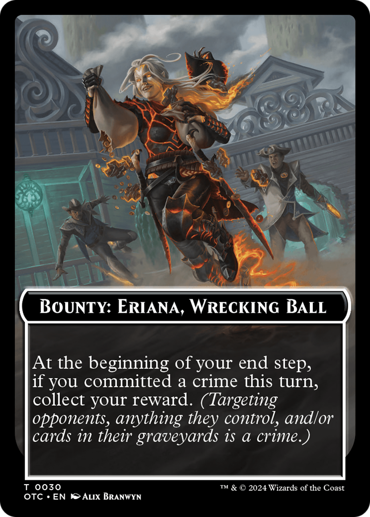 Bounty: Eriana, Wrecking Ball // Bounty Rules Double-Sided Token [Outlaws of Thunder Junction Commander Tokens] | Devastation Store