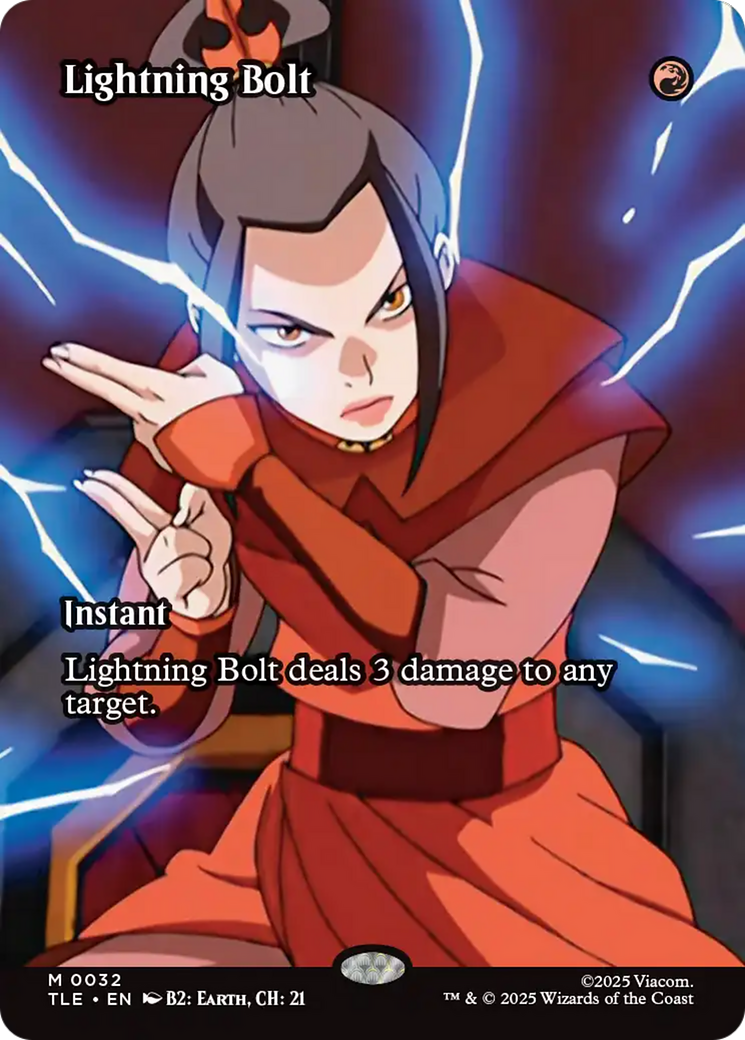 Lightning Bolt (Borderless) [Avatar: The Last Airbender: Eternal-Legal] | Devastation Store