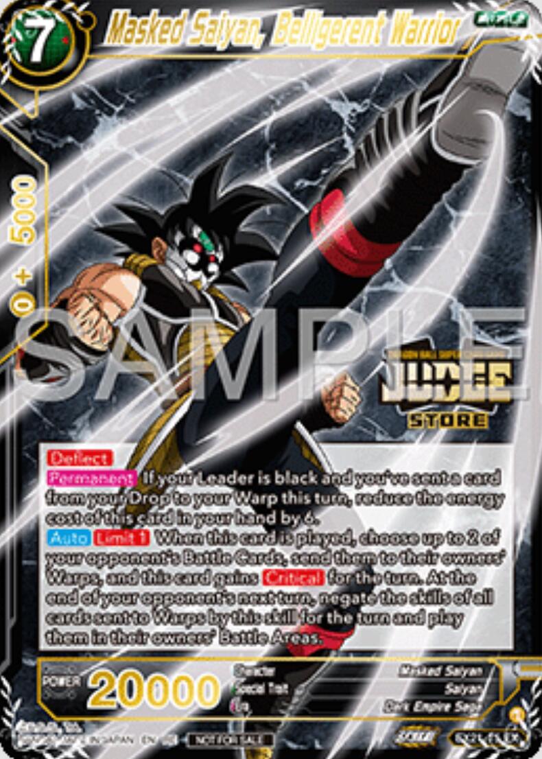 Masked Saiyan, Belligerent Warrior (Judge Pack Vol.16) (Store) (EX21-15) [Judge Promotion Cards] | Devastation Store