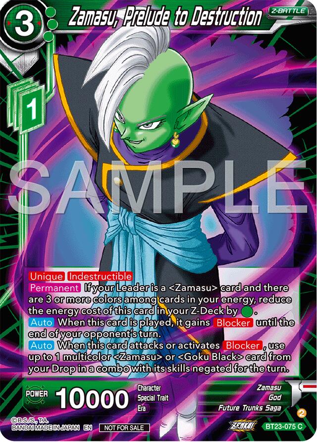 Zamasu, Prelude to Destruction (Championship 2024 Finals Zenkai Pack) (BT23-075) [Tournament Promotion Cards] | Devastation Store
