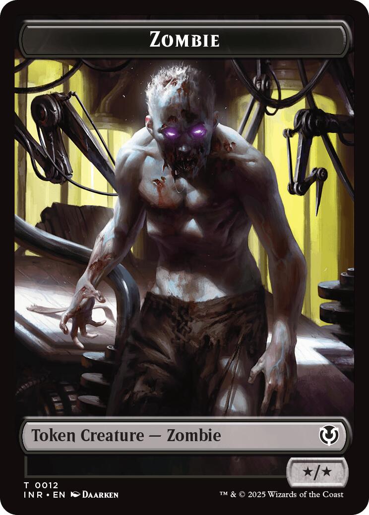 Zombie (0011) // Zombie (0012) Double-Sided Token [Innistrad Remastered Tokens] | Devastation Store