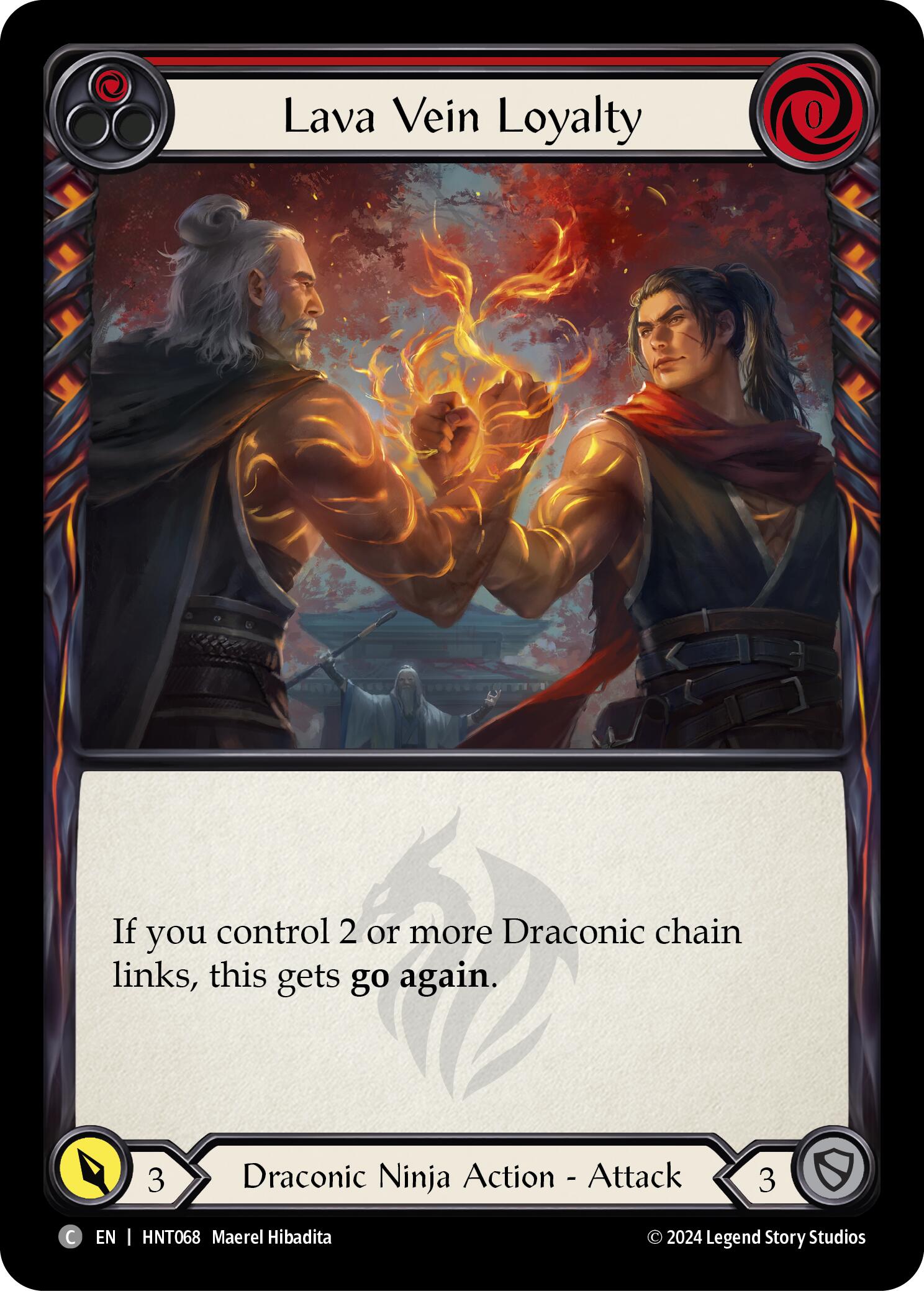 Lava Vein Loyalty (Red) [HNT068] (The Hunted)  Rainbow Foil | Devastation Store