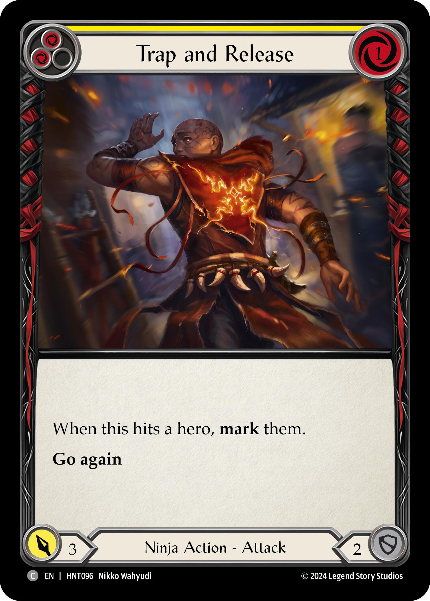 Trap and Release (Yellow) [HNT096] (The Hunted)  Rainbow Foil | Devastation Store