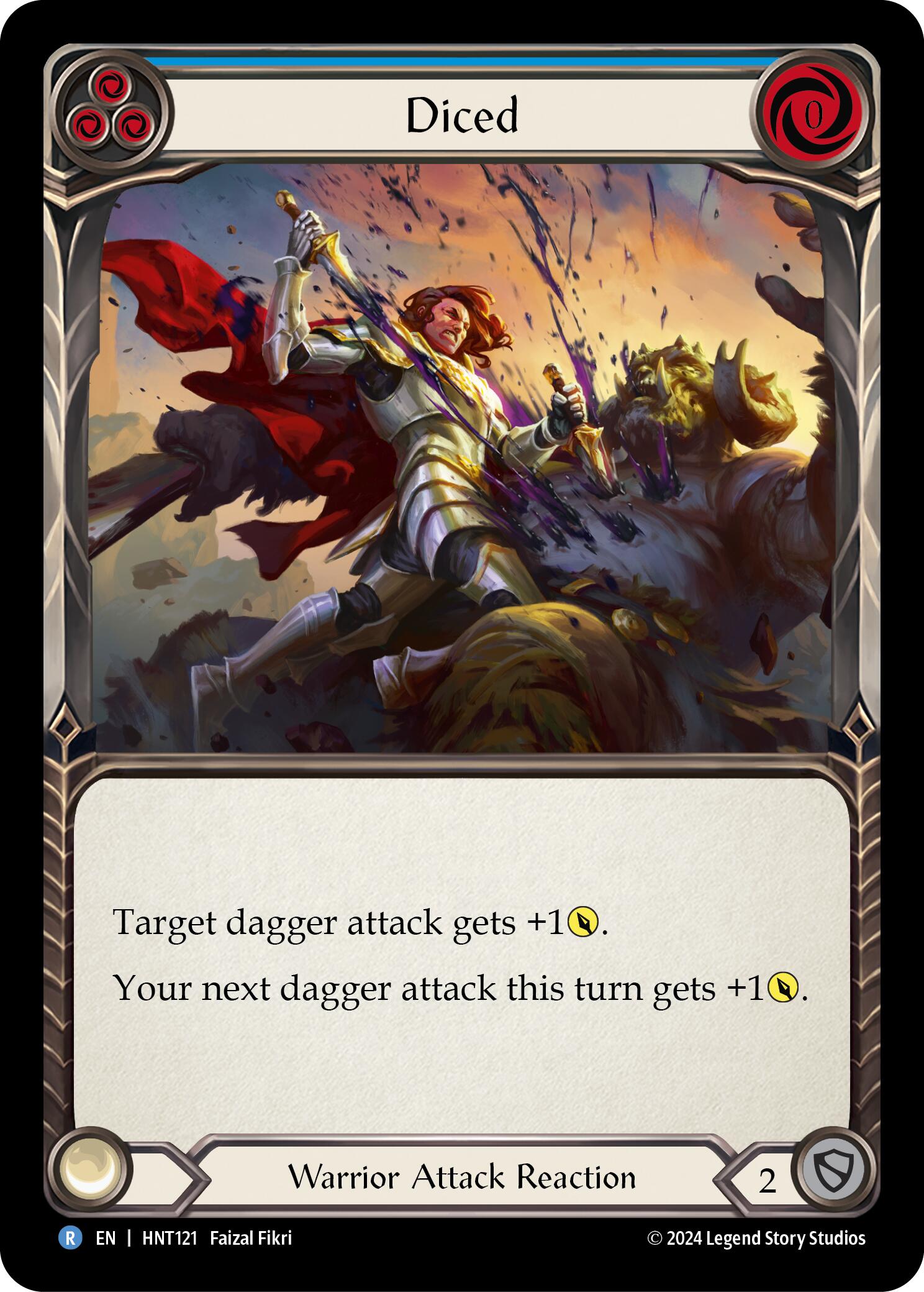 Diced (Blue) [HNT121] (The Hunted)  Rainbow Foil | Devastation Store